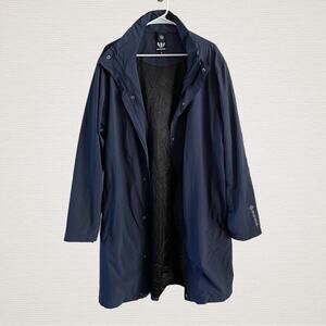 Sunice Alan Full Length Coach's Coat Mens Large Navy Blue Basic Windbreaker